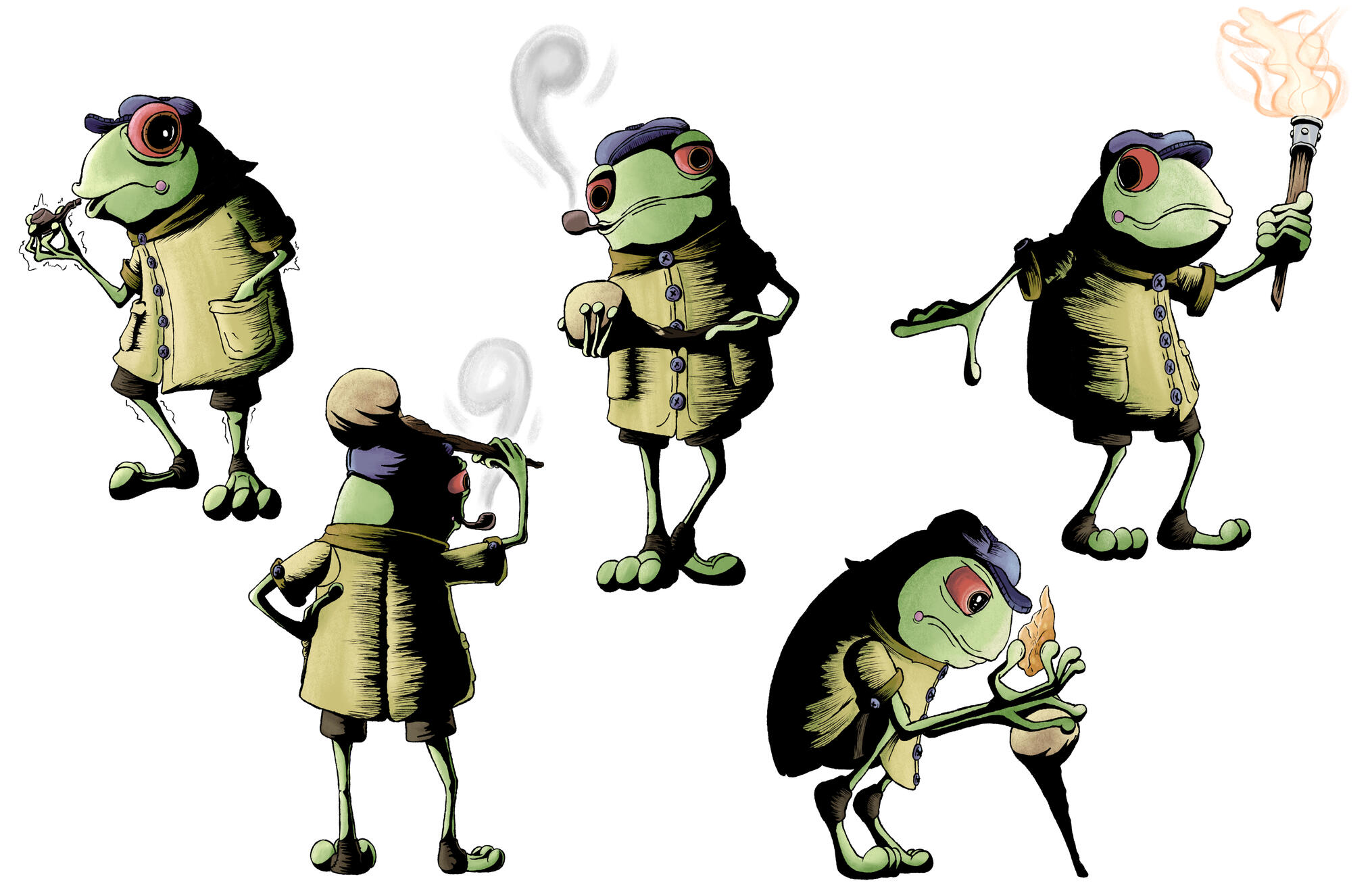 Frog Detective Action Turn-Around